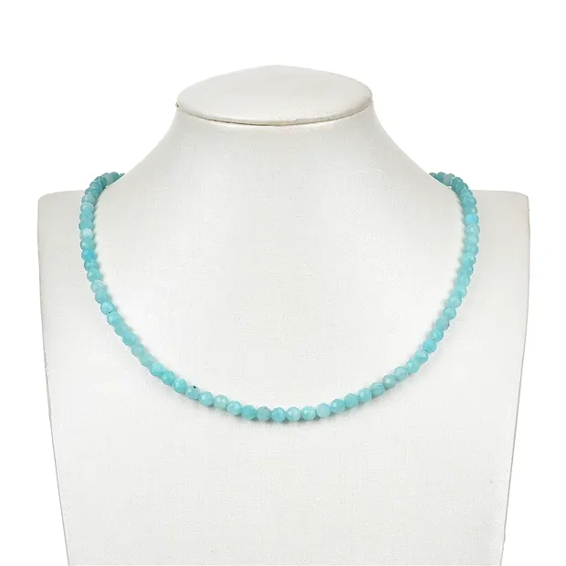 Rang de collier boules, Amazonite (claire), à facettes, 05mm | Marco Schreier