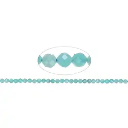 143690109521 String Beads, Amazonite (light), faceted, 05mm | gems, healing stones & jewelry