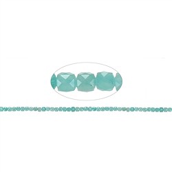 143690208421 Strand cube, Amazonite, faceted, 04mm (39cm) | wholesaler gems & healing stones