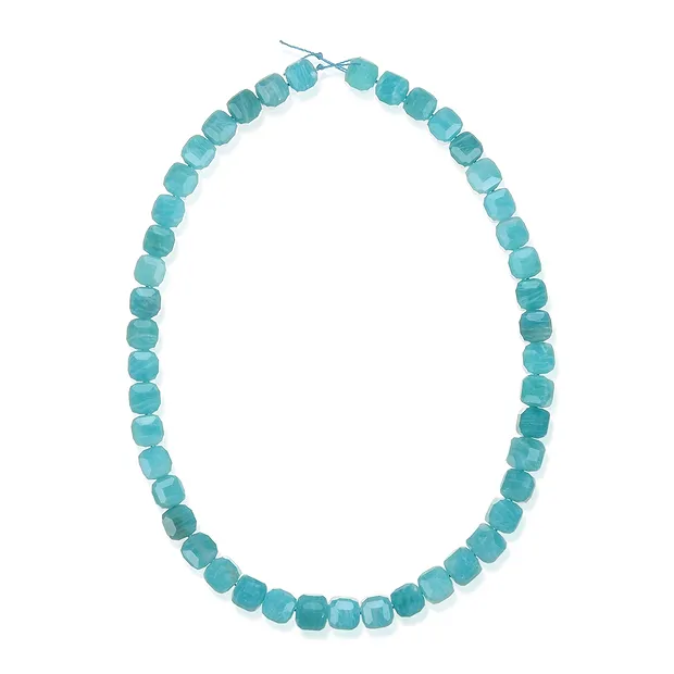 Strang Würfel, Amazonit, 08mm, facettiert | GH Edelsteine, Heilsteine & Schmuck