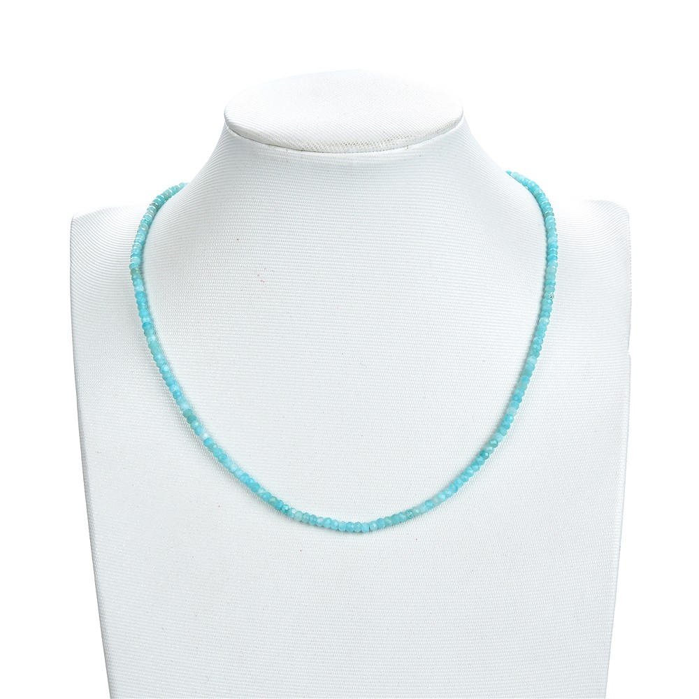 Button strand, Amazonite (light), faceted, 02 x 03mm | Marco Schreier