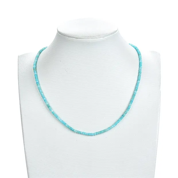 Button strand, Amazonite (light), faceted, 02 x 03mm | Marco Schreier