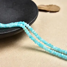 Rang de colliers, Amazonite (claire), facetté, 02 x 03mm | Marco Schreier