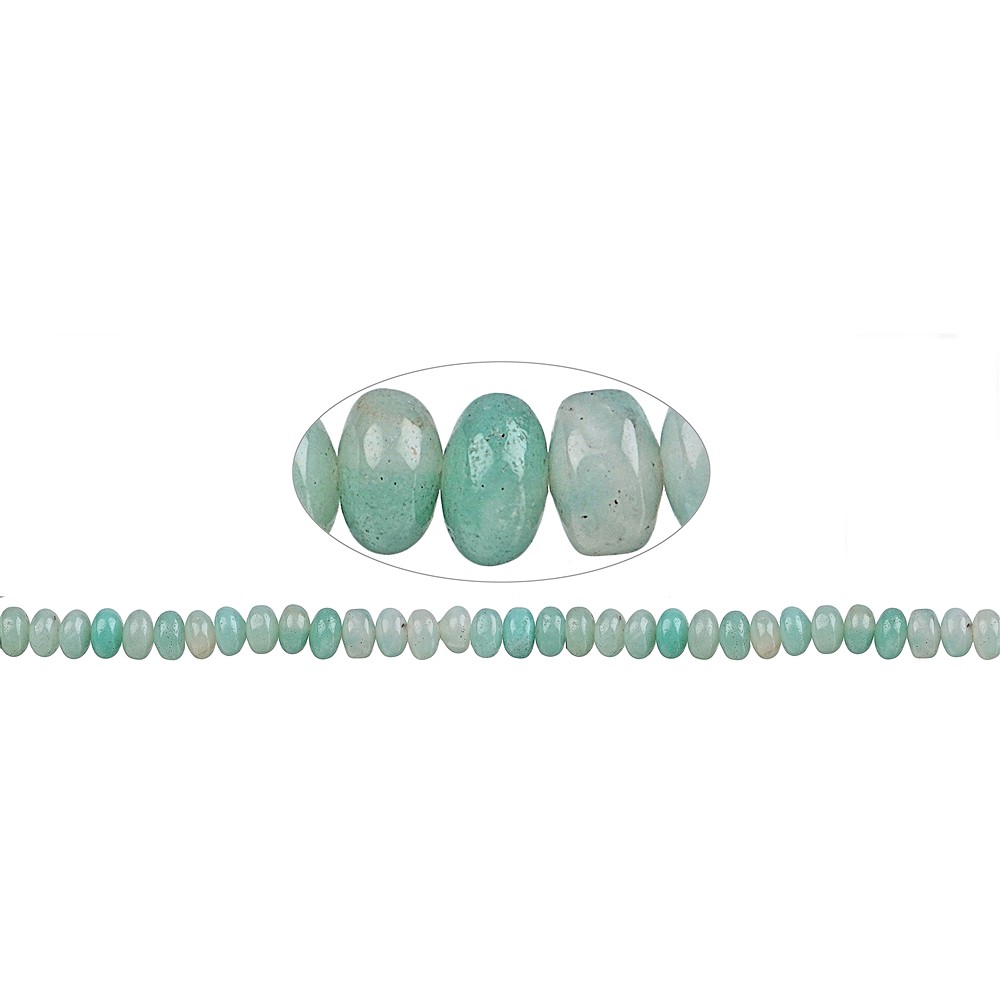 Button strand, Amazonite (light), 03 x 06mm | wholesaler gems & healing stones