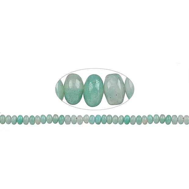 Strang Button, Amazonit (hell), 03 x 06mm | GH Edelsteine, Heilsteine & Schmuck