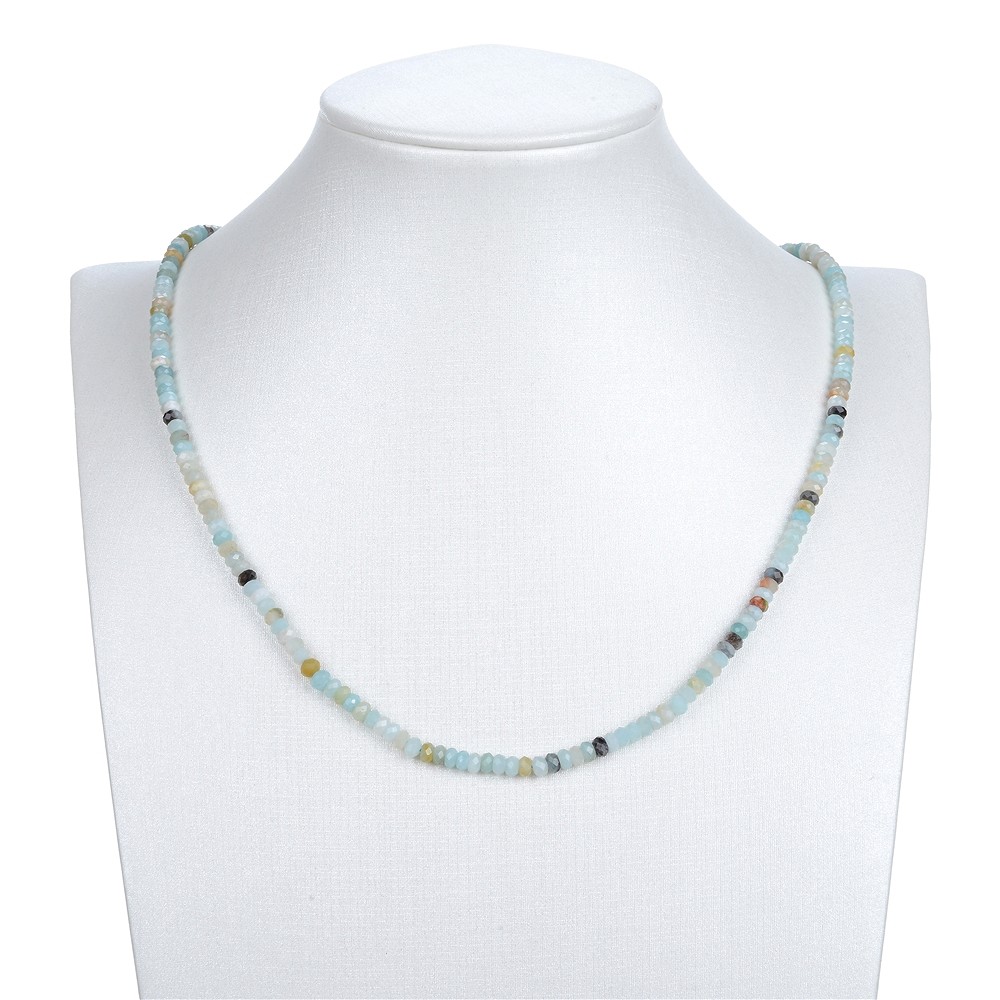 Button strand, Amazonite (multicolored), faceted, 02 x 04mm | Marco Schreier