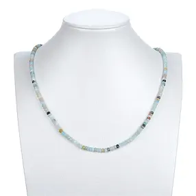 Rang de colliers, Amazonite (multicolore), facetté, 02 x 04mm | Marco Schreier