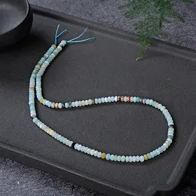 Rang de colliers, Amazonite (multicolore), facetté, 02 x 04mm | Marco Schreier