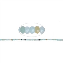 143690300527 Rang de colliers, Amazonite (multicolore), facetté, 02 x 04mm | Marco Schreier