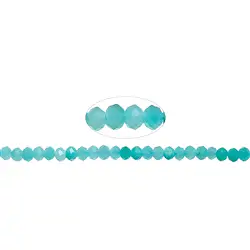 143690304526 Bottone a filo, Amazzonite (chiara) extra, sfaccettato, 03 x 05 mm (39 cm) | Marco Schreier