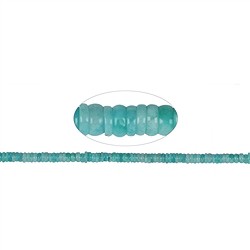 143690308221 Button strand, Amazonite (light), 02 x 06-07mm | gems, healing stones & jewelry