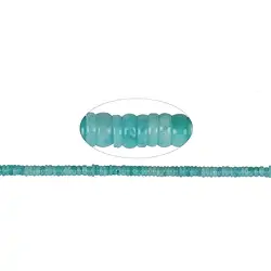 143690308221 Button strand, Amazonite (light), 02 x 06-07mm | gems, healing stones & jewelry