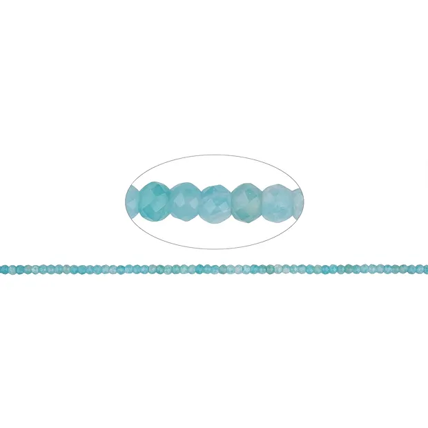 Button strand, Amazonite (light), 02 x 03mm, faceted | Marco Schreier