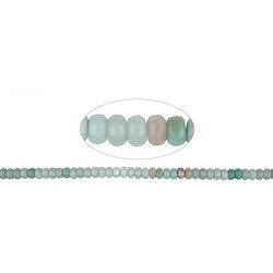 143690322327 Cordón botón, Amazonita (color/clara), 04 x 07mm | Marco Schreier