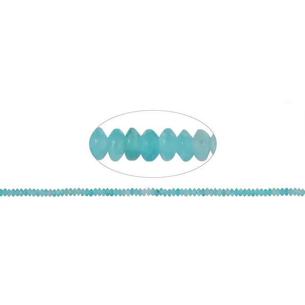 Strand Disc, Amazonite, 01.5 x 03mm | wholesaler gems, healing stones & jewelry