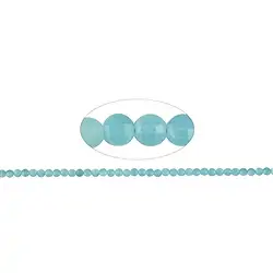 143690327021 Strand Coin, Amazonite (light), faceted, 04mm | wholesaler gems & healing stones