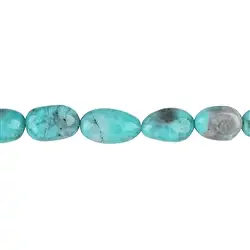 143690600022 Rang de colliers Nuggets, Amazonite (Pérou), 20-25 x 15mm | Marco Schreier