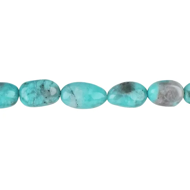Rang de colliers Nuggets, Amazonite (Pérou), 20-25 x 15mm | Marco Schreier