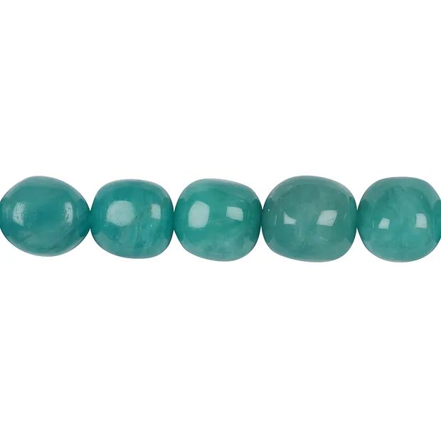 Rang de colliers Nuggets, Amazonite AA, 13-15 x 10-13mm | Marco Schreier