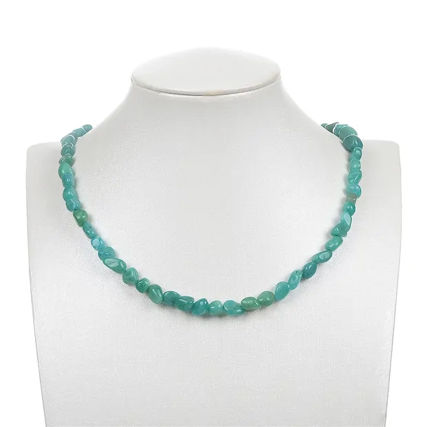 Strand of nuggets, Amazonite (dark), 08 x 10mm (37cm) | Marco Schreier