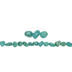 143690605721 Strand of nuggets, Amazonite (dark), 08 x 10mm (37cm) | Marco Schreier