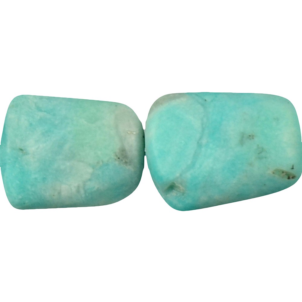 Strand of nuggets "Trapezoid", Amazonite A, matt, 28 - 33mm | Marco Schreier