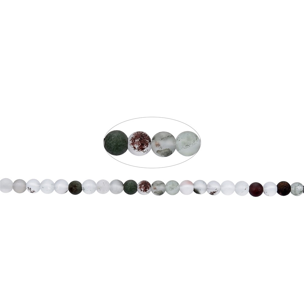 Cuentas de piedras preciosas, cuarzo inclusivo, mate, 04mm | Marco Schreier