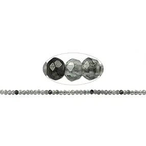Rang de colliers, quartz inclus, facetté, 02 x 03mm | Marco Schreier