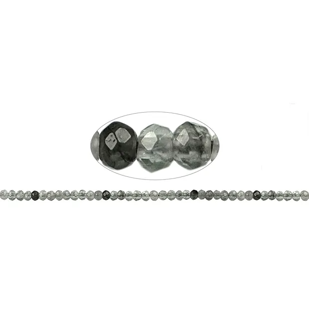 Rang de colliers, quartz inclus, facetté, 02 x 03mm | Marco Schreier