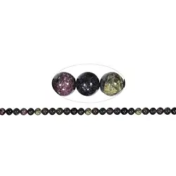 143890100721 String Beads, stichtite in matrix, 08mm | wholesaler gems & healing stones