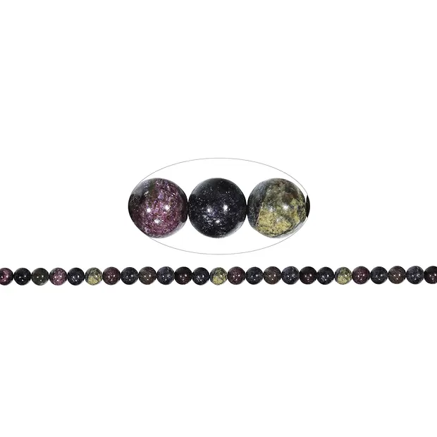 Strang Kugeln, Stichtit in Matrix, 08mm | GH Edelsteine, Heilsteine & Schmuck