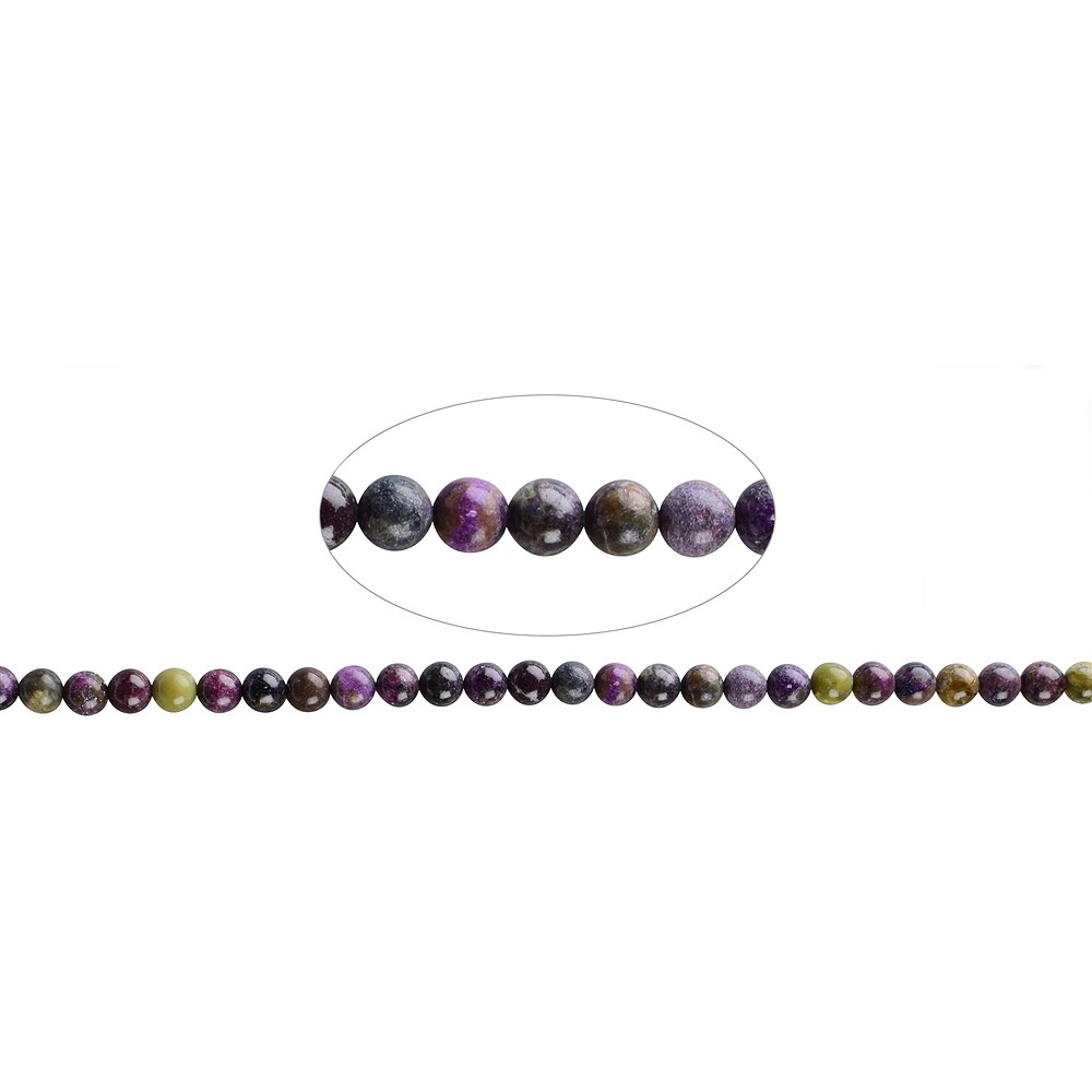 String Beads, stichtite in matrix, 09-09.5mm | wholesaler gems & healing stones
