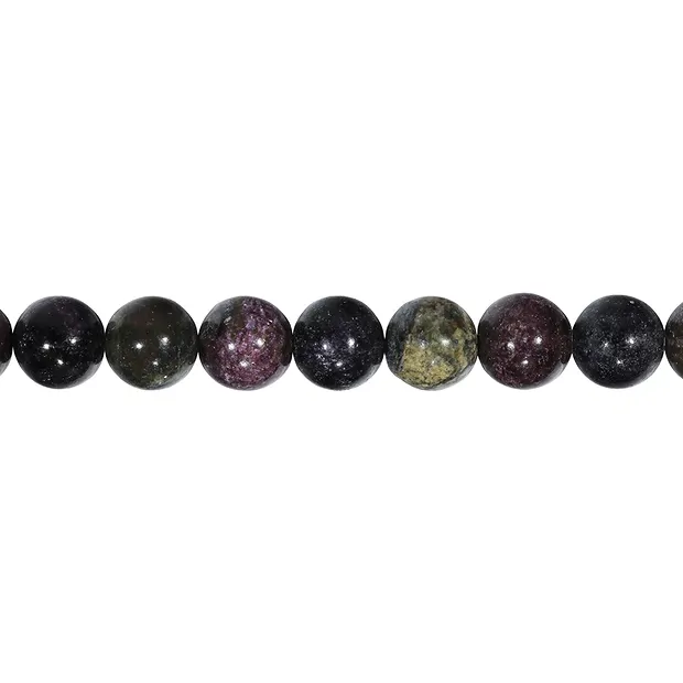 String Beads, stichtite in matrix, 10mm | wholesaler gems & healing stones