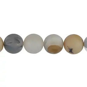 String Beads, Agate (Montana), matt, 16mm | wholesaler gems & healing stones