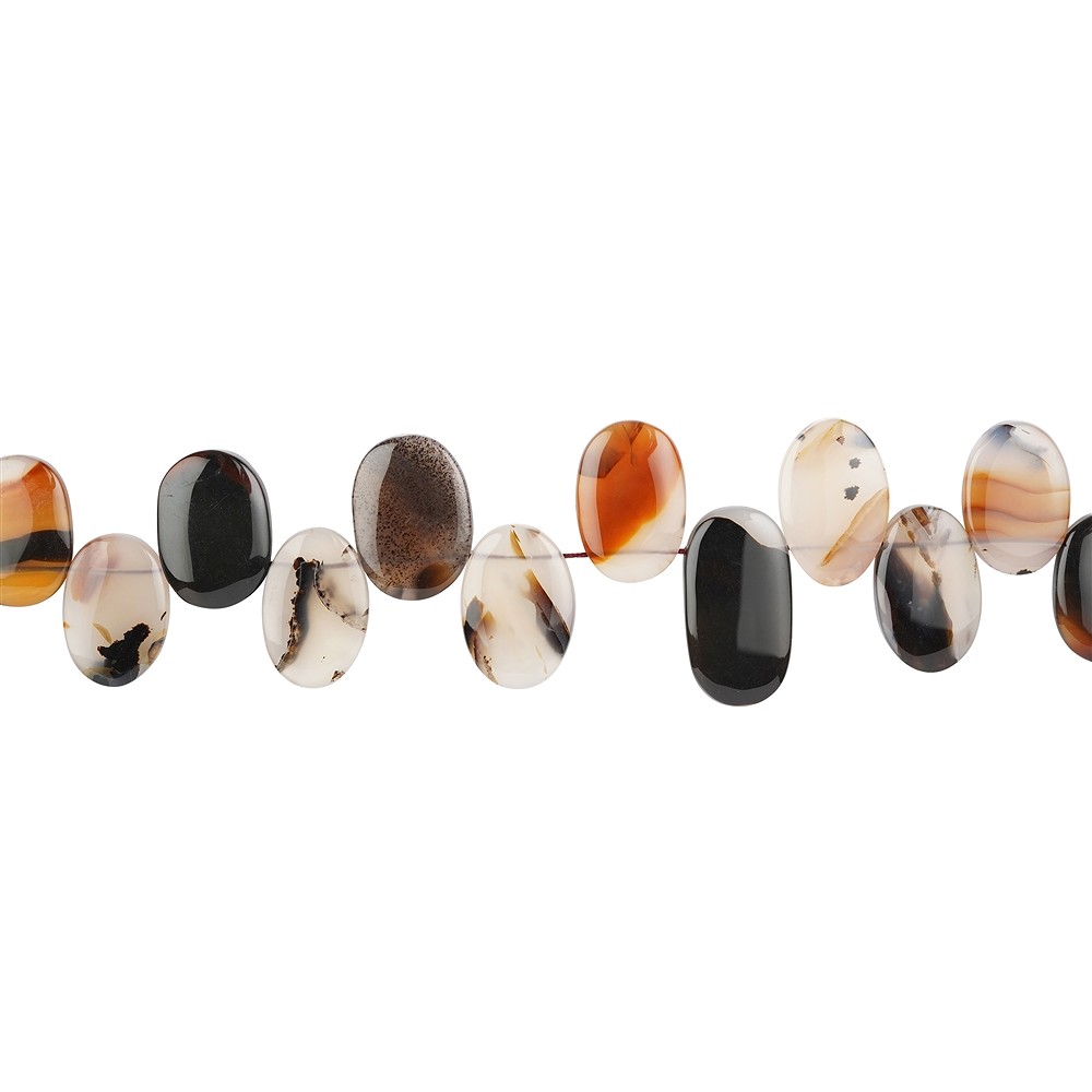 Rang de colliers, Agate (Montana), 12-16 x 15-40mm (36cm) | Marco Schreier