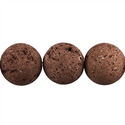 143980101410 Filo di perline, lava (marrone), 20 mm | grossista gemme e pietre curative