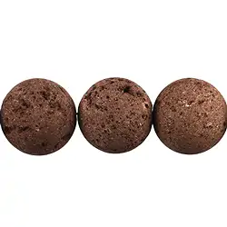 143980102710 Cuentas de piedras preciosas, lava (marrón), 25mm | Marco Schreier