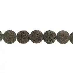 143980306610 Strang Button, Lava (braun), 18 x 10mm | Edelsteine, Heilsteine & Schmuck-Handel