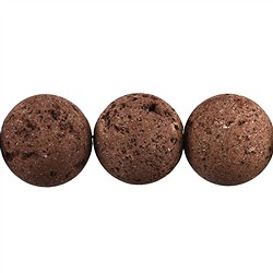 143981456120 Rang de collier boules, lave (marron), 18mm | Marco Schreier