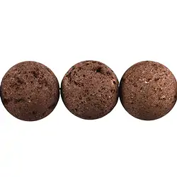 143981456120 Strang Kugeln, Lava (braun), 18mm | Großhändler Edelsteine, Heilsteine & Schmuck
