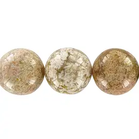 String Beads, Moss Agate (pink), 20mm | wholesale gems, healing stones & jewelry