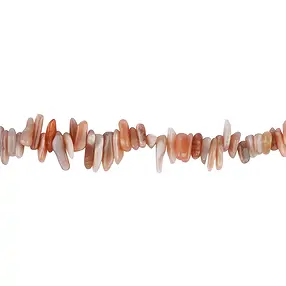 Tiras de pepitas "diente", Piedra de luna (naranja), 03-05 x 09-18mm | Marco Schreier