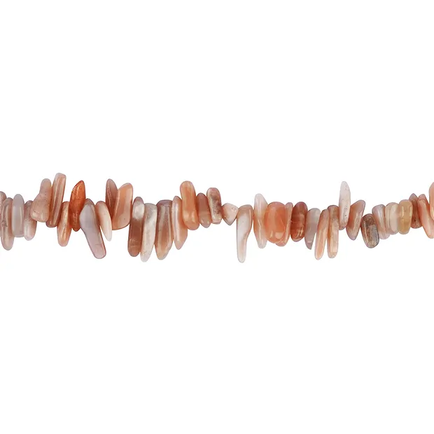 Strang Nuggets "Zahn", Mondstein (orange), 03-05 x 09-18mm | Marco Schreier