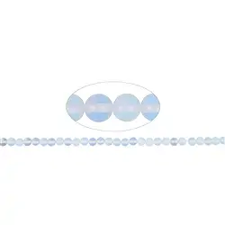 144180100520 Rang de collier boules, verre opalin (synt.), 06mm (38cm) | Marco Schreier