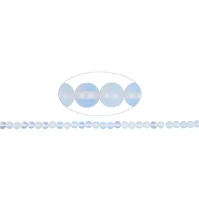 Rang de collier boules, verre opalin (synt.), 06mm (38cm) | Marco Schreier