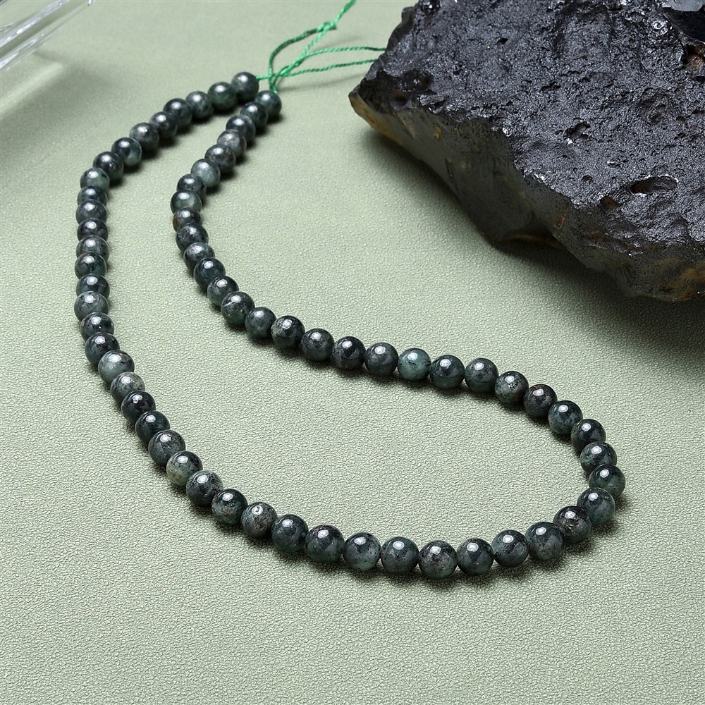 String Beads, Kyanite (green), 06mm (39cm) | wholesaler gems & healing stones