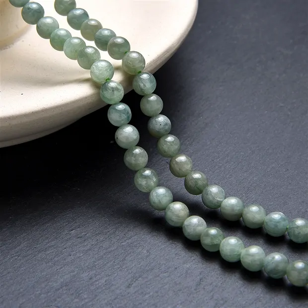 String Beads, Kyanite (green), 05,5mm (39cm) | wholesaler gems & healing stones