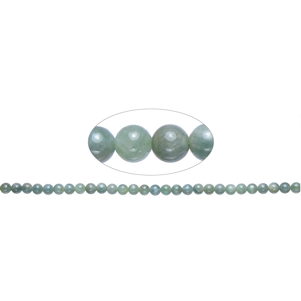 Filo di perline, Cianite (verde), 05,5 mm (39 cm) | Marco Schreier