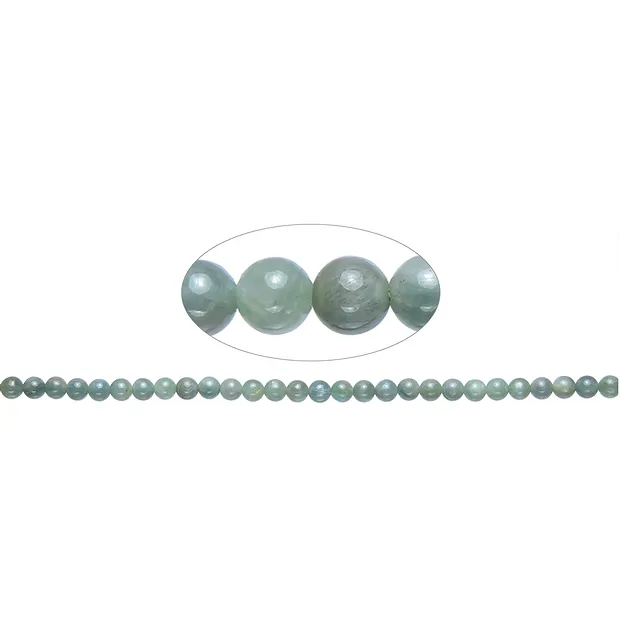 String Beads, Kyanite (green), 05,5mm (39cm) | wholesaler gems & healing stones