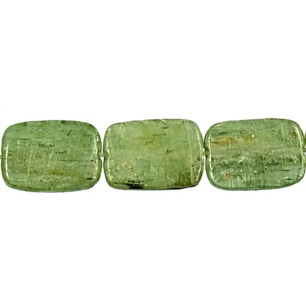 Rectángulo plano, Cianita (estabilizado) verde, 14 x 10mm | Marco Schreier